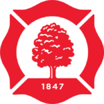 Red Farmington Fire Dept Logo with 1847