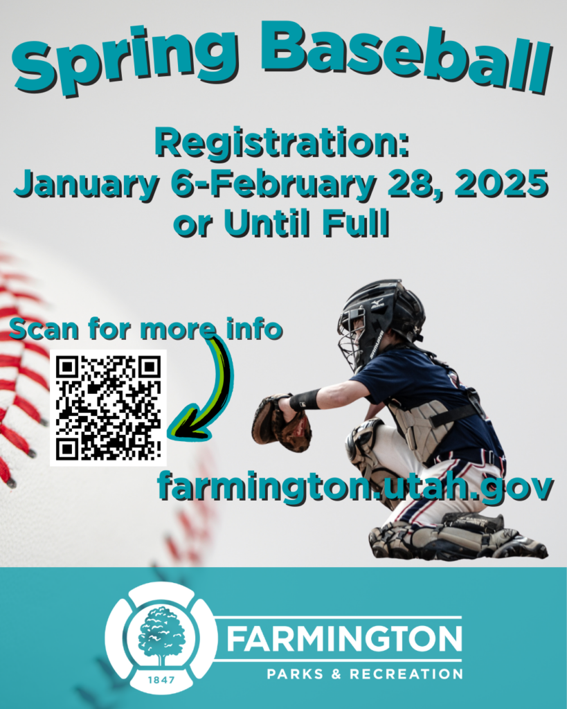 Spring Baseball Registration Jan. 6-Feb.28, 2025