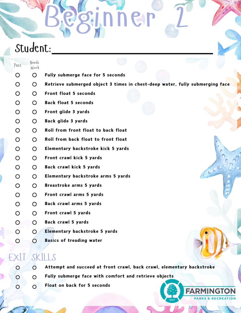 Beginner 2 Report Card