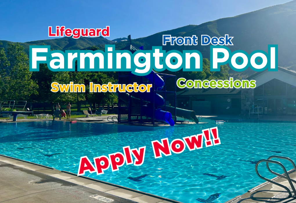 Farmington Pool Now Hiring for lifeguards, front desk, swim instructors and concessions