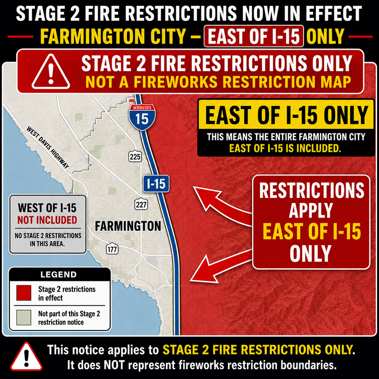 Fire Restrictions Expanded Across Utah Stage 2 Map